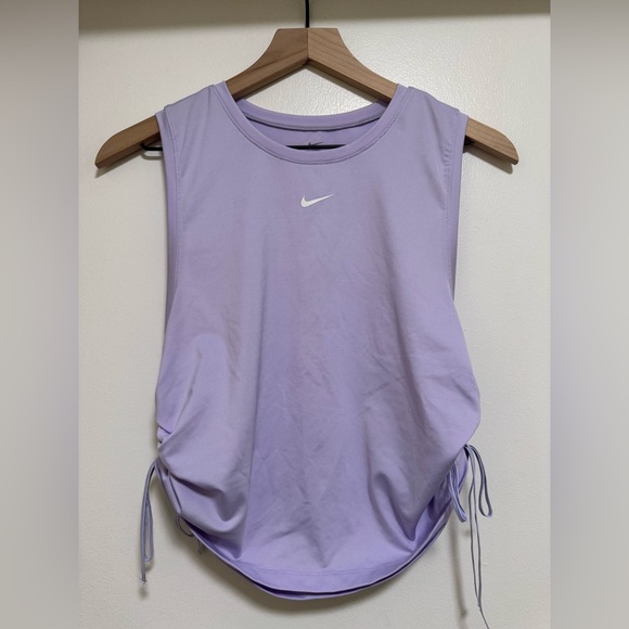 Nike | Purple Dri-Fit Drawstring Ruched Side Tank - Picture 1 of 6
